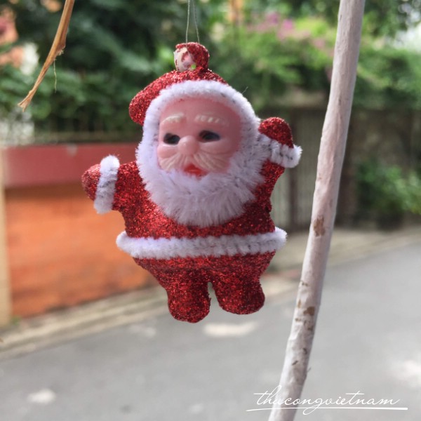 Ông già noel treo màu đỏ 5cm