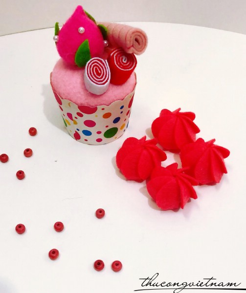 Cupcake vải nỉ mẫu 7