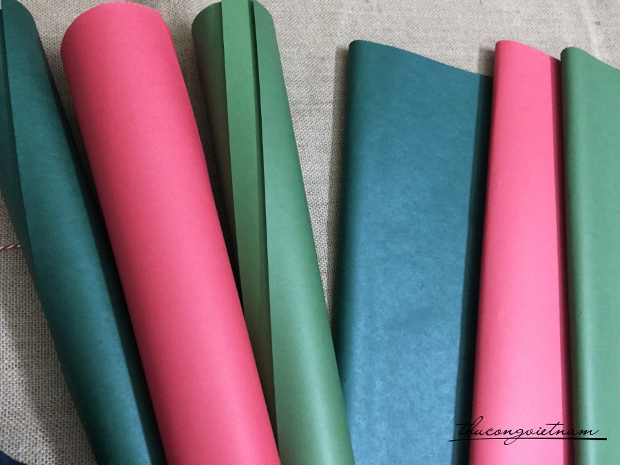 Set 3 tờ giấy gói quà trơn