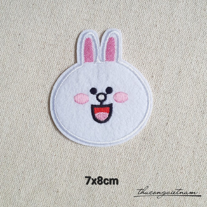 Miếng dán ủi Thỏ trắng 7x8cm
