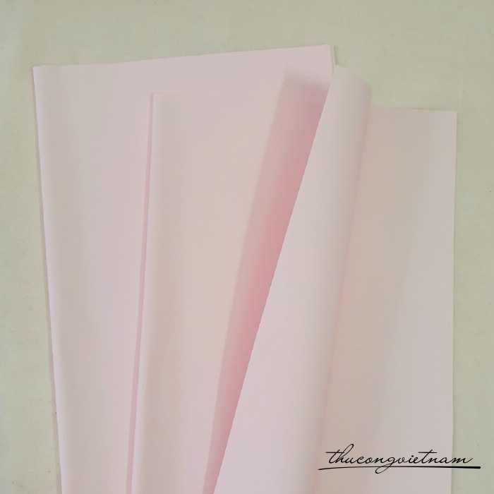 Giấy bóng mờ trơn 1 mặt khổ 58*58cm - Màu hồng
