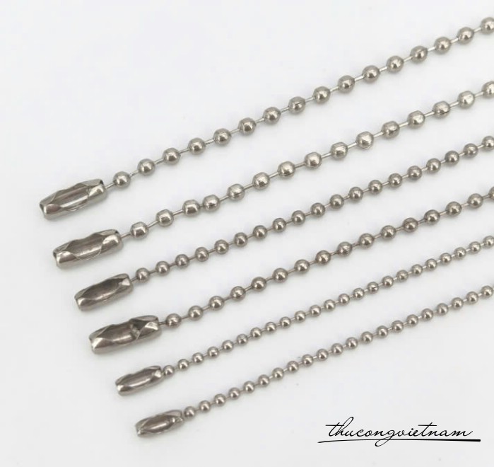 Dây xích bi bạc nhiều size (10 dây)