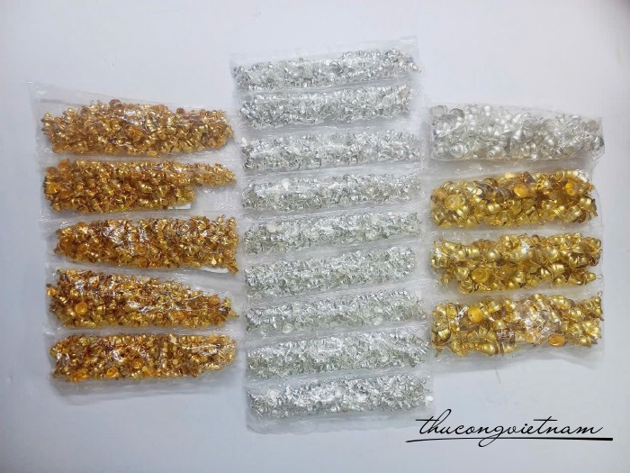 Chuông bạc, vàng mini 1cm (20c)