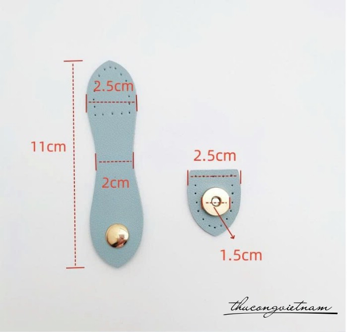 Khóa da nút bấm thủ công màu ngẫu nhiên