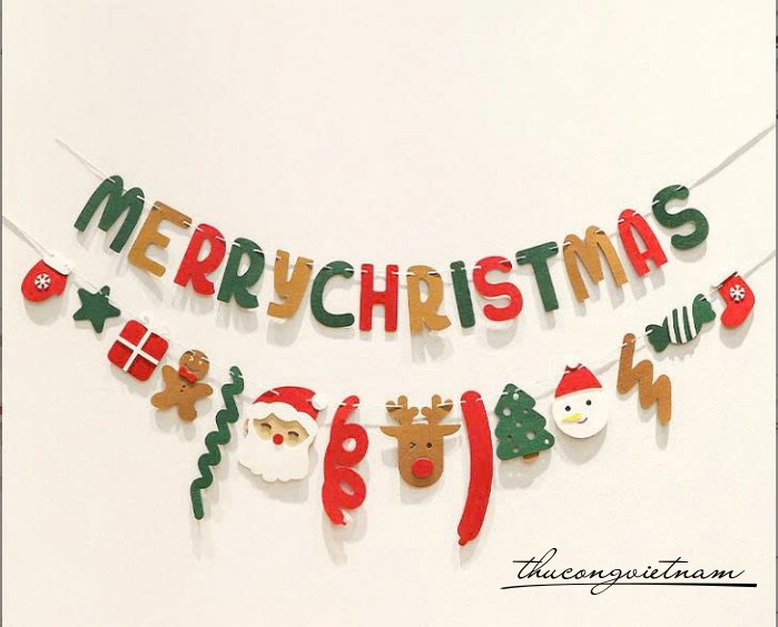 Set dây đôi nỉ Merry Christmas