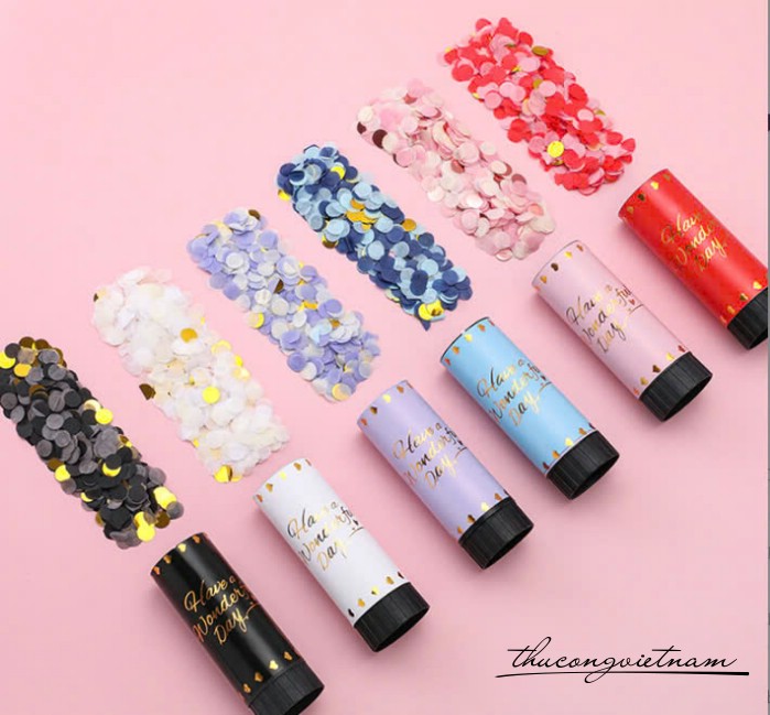 Pháo giấy chúc mừng sinh nhật, trang trí tiệc, vui chơi (11×3.6cm)