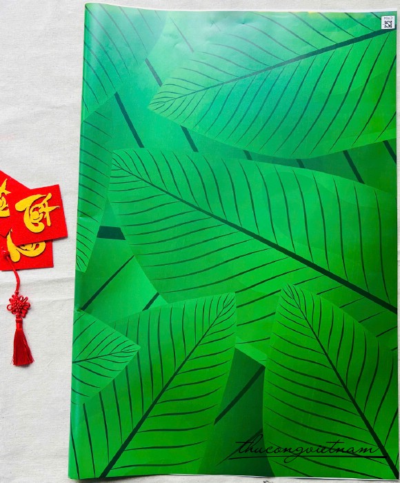 Giấy gói quà Tết 50x70cm – Lá Dong Xanh Sum Vầy