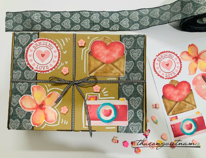 Hộp Giấy Kraft Nắp Gài Handmade (35*25*10cm)