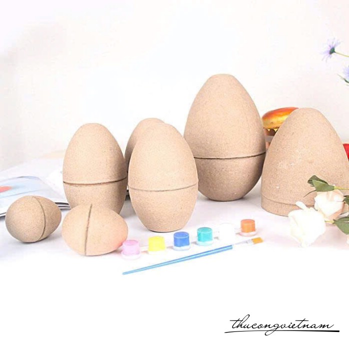 Trứng Phục Sinh giấy bồi nâu ( 2 size)
