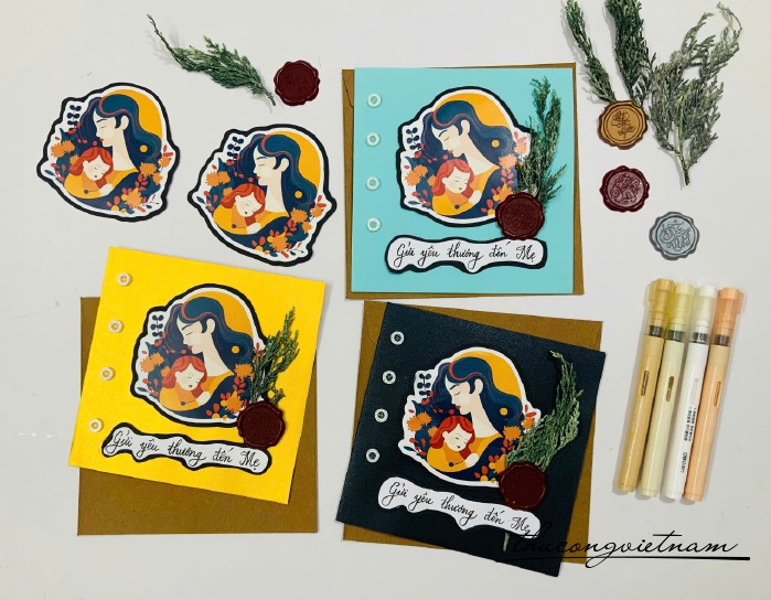 Thiệp Gửi yêu thương đến Mẹ (15x15cm)