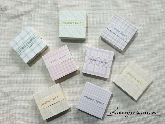 Giấy notes gấp họa tiết 8*8cm (200 tờ)