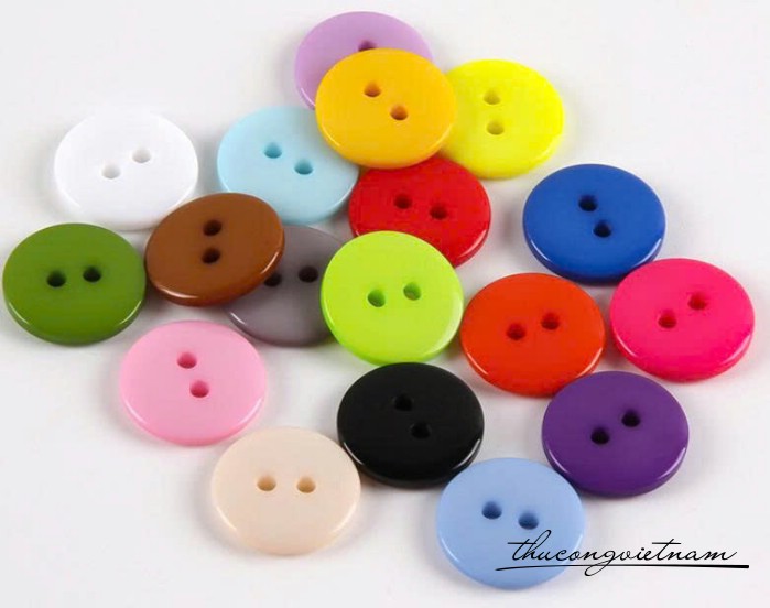 Bịch 100 nút áo đủ màu - đường kính 12.5mm