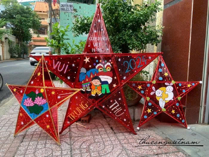 Lồng đèn ngôi sao đã trang trí size lớn (80cm - 1m - 1.2m)