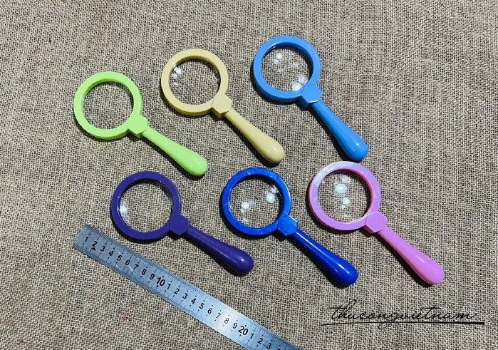 Bộ 6 kính lúp cầm tay mini nhiều màu sắc 15cm