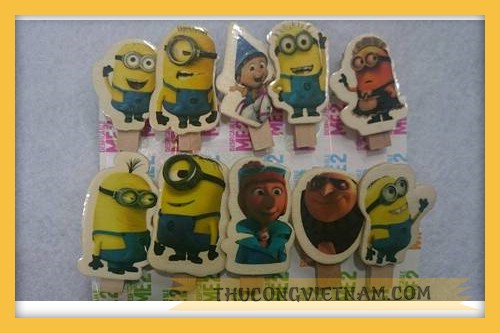 Kẹp gỗ Despicable Me vỉ 10 cái