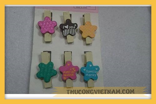 Kẹp gỗ Star vỉ 6 cái 