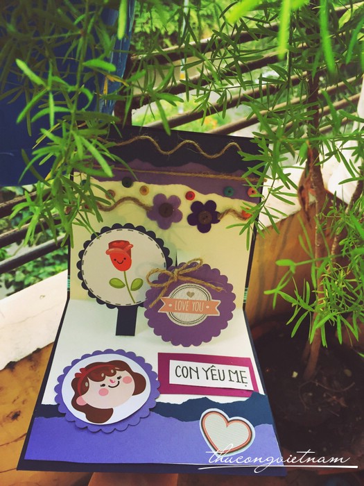 Thiệp pop up Happy women's day mẫu 4