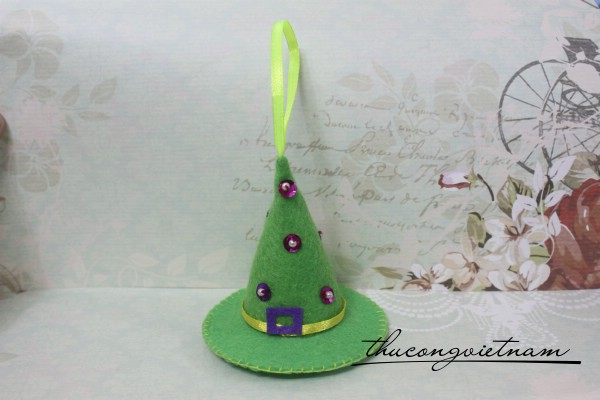 Phụ kiện Halloween nón phù thủy xanh